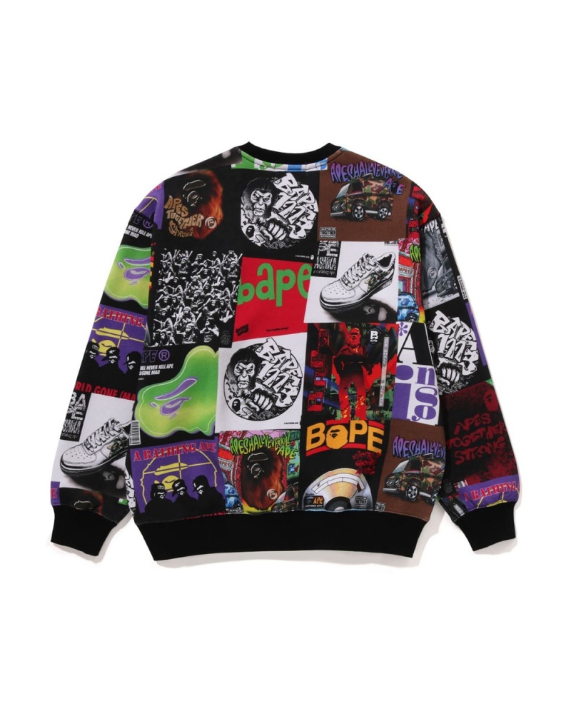 Sweatshirt Bape Album Monogram Crewneck Multicolore Homme | USY-02914822